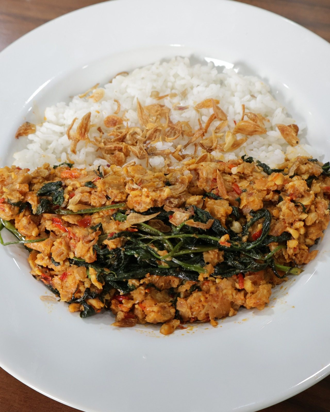 Tempe Kangkung Sambal Kecombrang